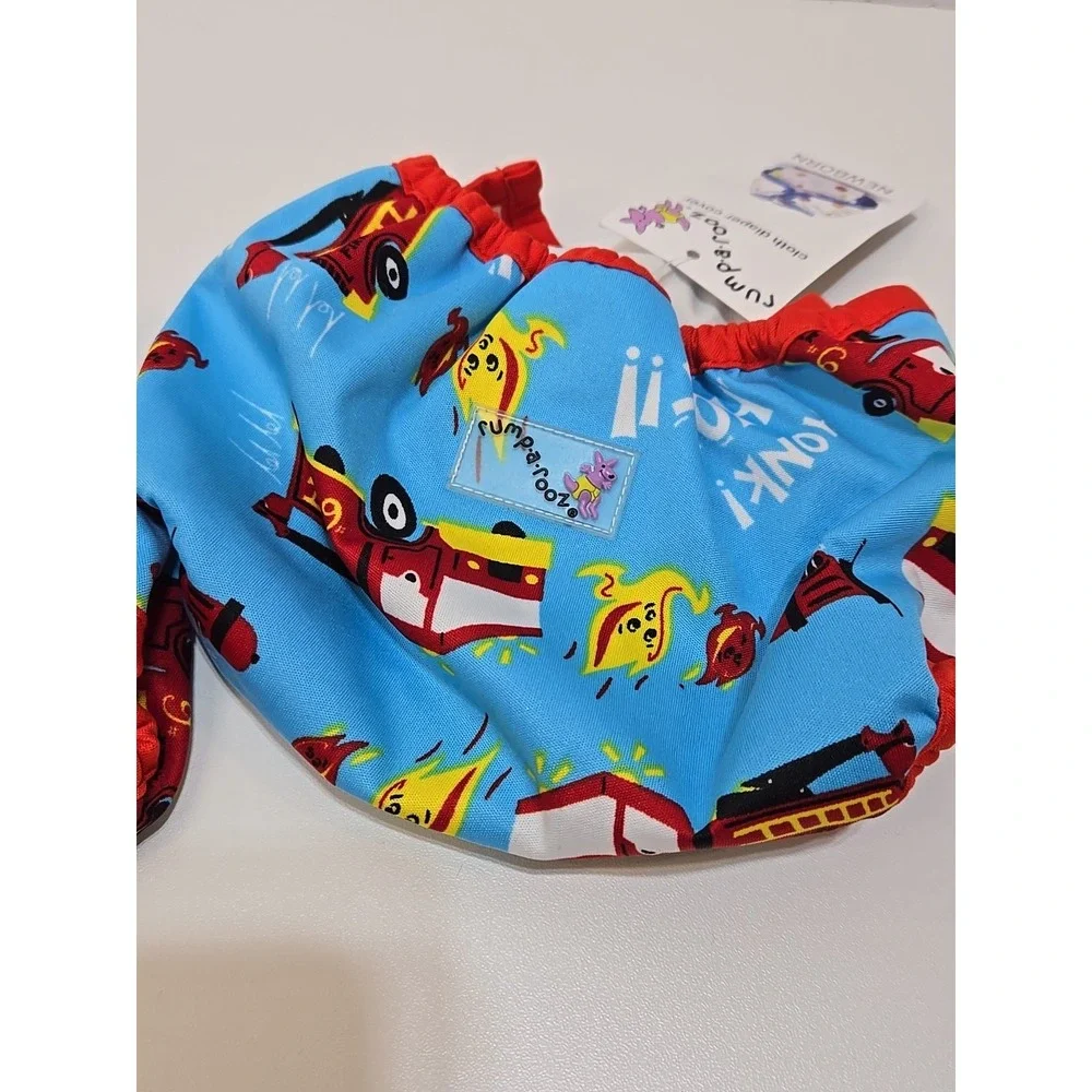 Kangacare Cloth Diaper Covers: Newborn (Quantity 2) Firetruck Red Blue NEW